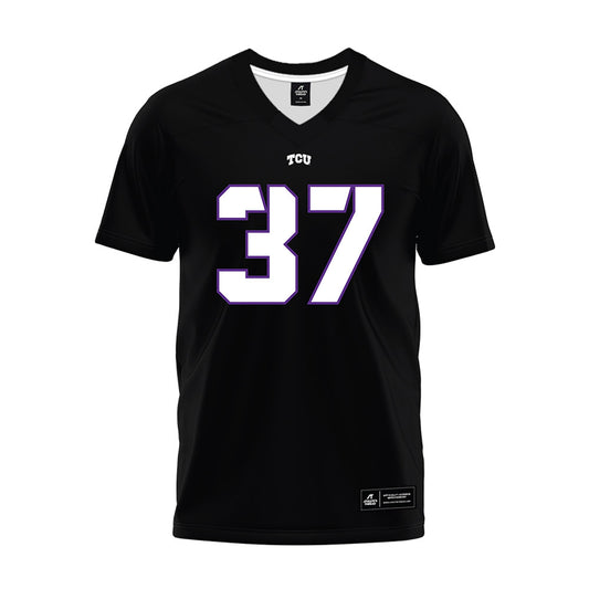 TCU - NCAA Football : Hudson Hooper - Black Premium Football Jersey-0