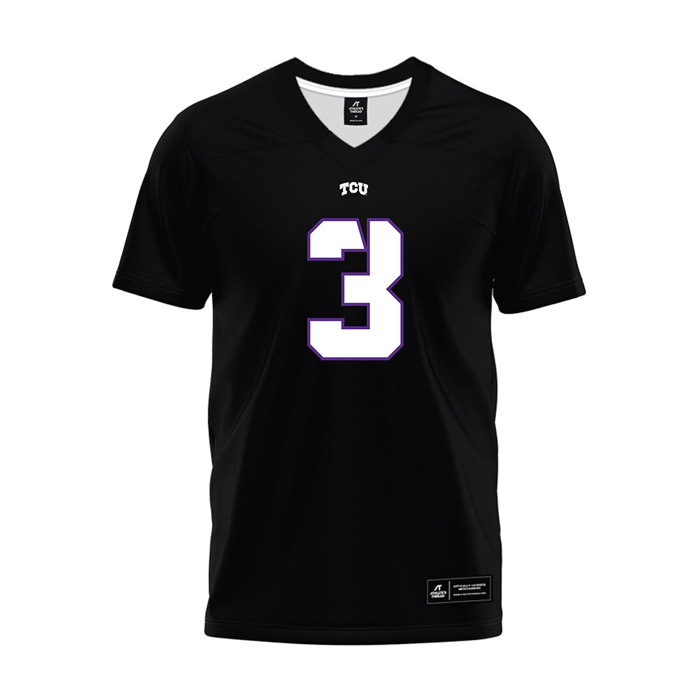 TCU - NCAA Football : Major Everhart - Black Premium Football Jersey-0