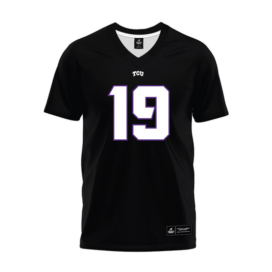 TCU - NCAA Football : Jacob Porter - Black Premium Football Jersey-0