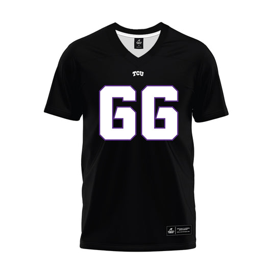 TCU - NCAA Football : Wesley Harvey - Black Premium Football Jersey-0