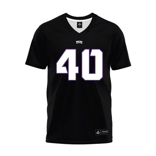 TCU - NCAA Football : Thomas Coppinger - Black Premium Football Jersey-0