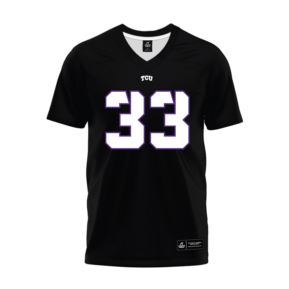 TCU - NCAA Football : Maxwell Carroll - Black Premium Football Jersey-0