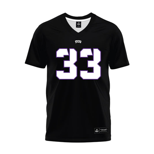 TCU - NCAA Football : Maxwell Carroll - Black Premium Football Jersey-0
