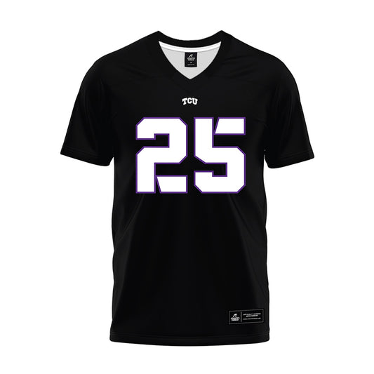TCU - NCAA Football : Elijah Jackson - Black Premium Football Jersey-0