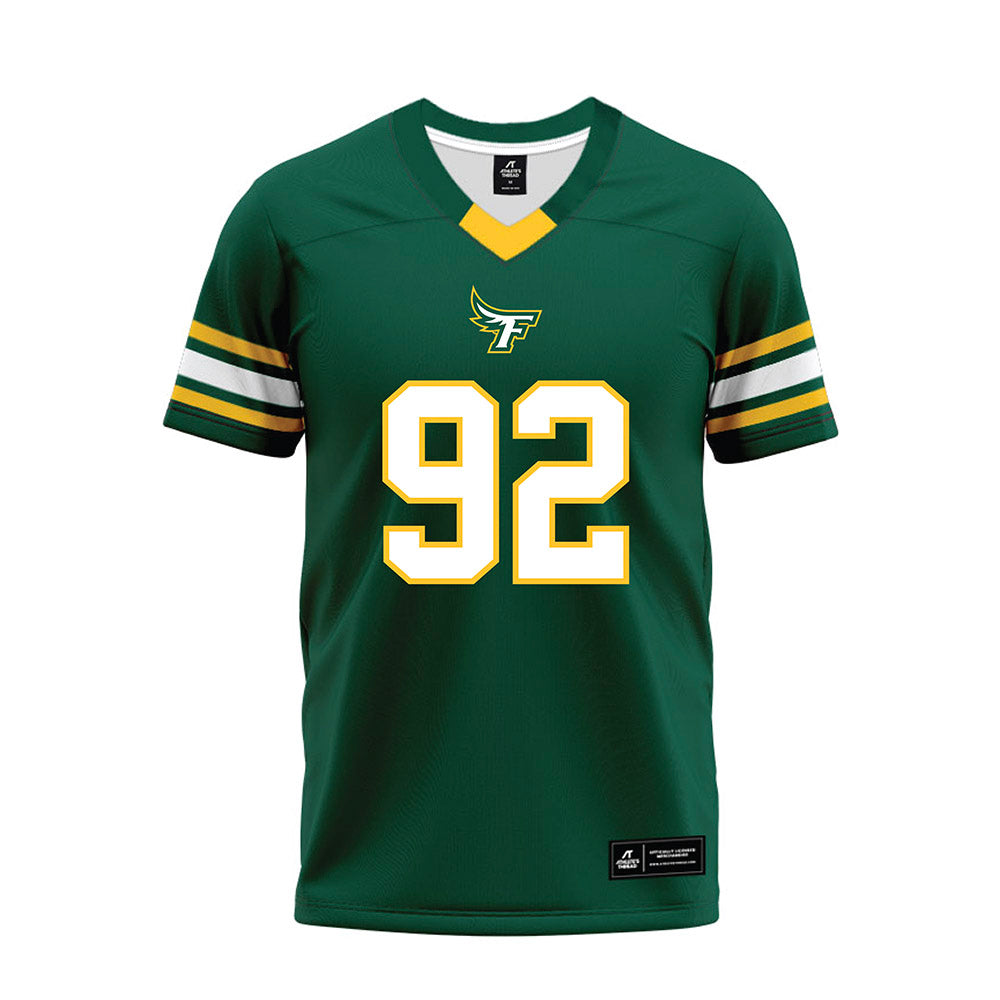 Fitchburg State - NCAA Football : Kj Hardin - Green Premium Football Jersey-0