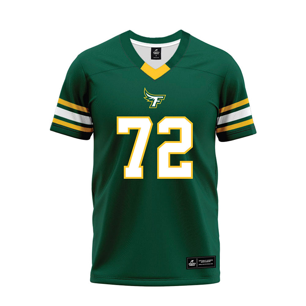 Fitchburg State - NCAA Football : Xavier Aguilar - Green Premium Football Jersey-0