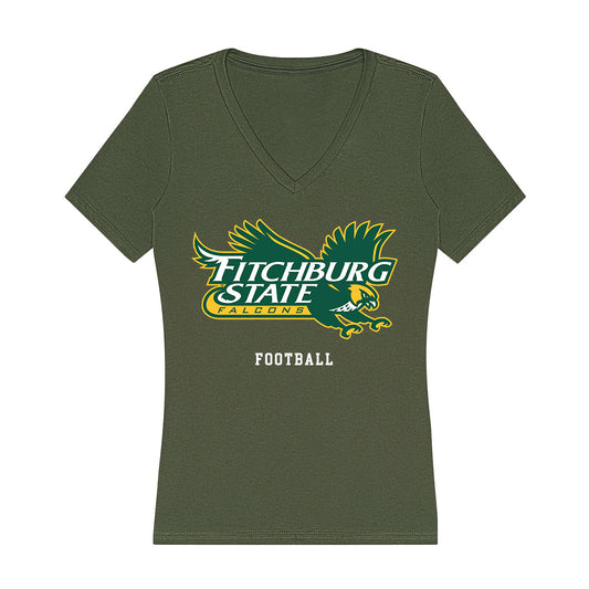 Fitchburg State - NCAA Football : Xavier Aguilar - Classic Shersey Women's V-Neck T-Shirt-0
