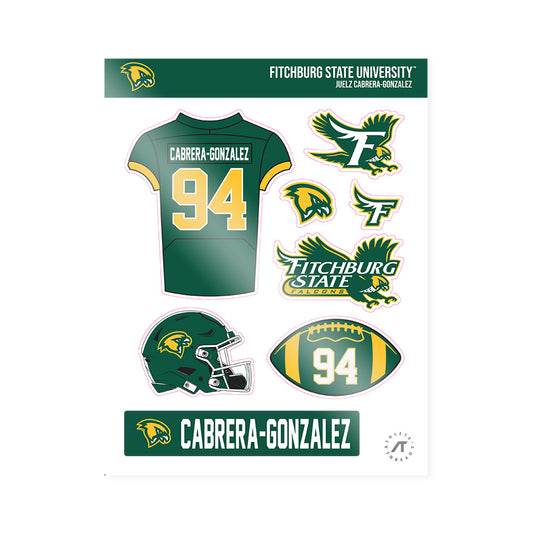 Fitchburg State - NCAA Football : Juelz Cabrera-Gonzalez - Sticker Sheet-0
