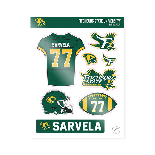 Fitchburg State - NCAA Football : Kai Sarvela - Sticker Sheet-0