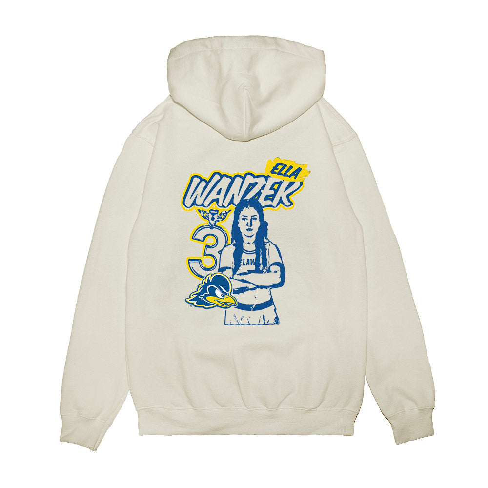 Delaware - NCAA Women's Basketball : Ella Wanzer - Graphic Tee Premium Hooded Sweatshirt-1