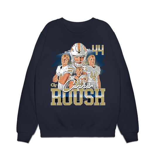 Georgia Tech - NCAA Football : Connor Roush - Collage Premium Crewneck Sweatshirt-0