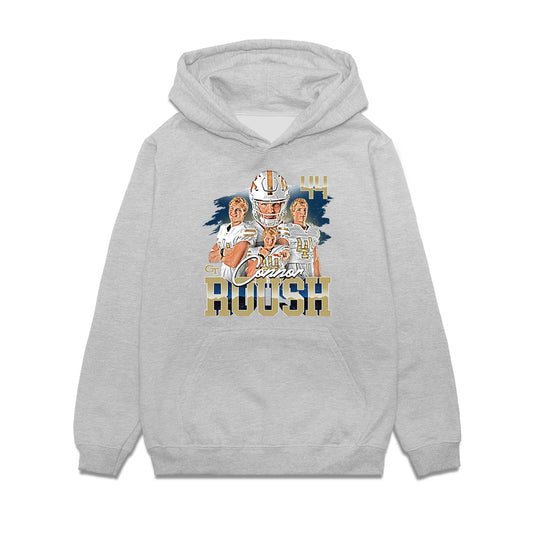 Georgia Tech - NCAA Football : Connor Roush - Collage Premium Hooded Sweatshirt-0
