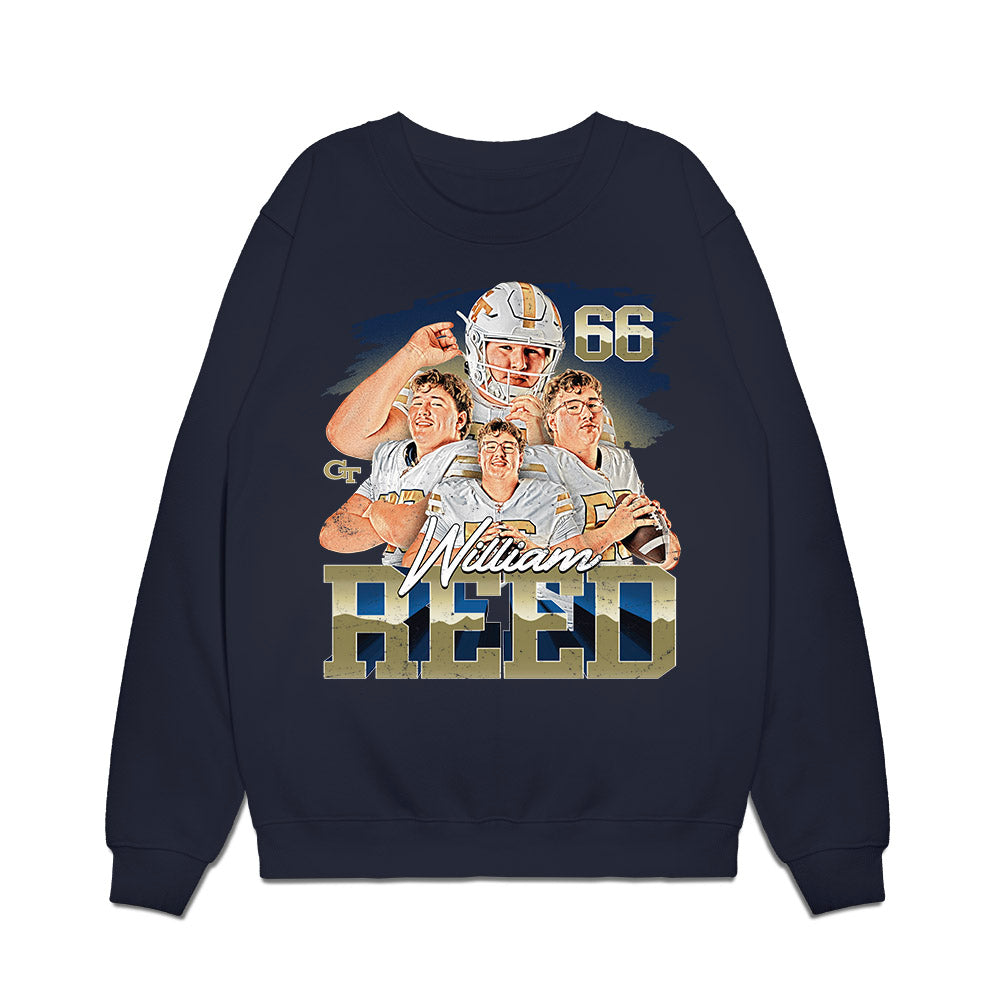 Georgia Tech - NCAA Football : William Reed - Collage Premium Crewneck Sweatshirt-0