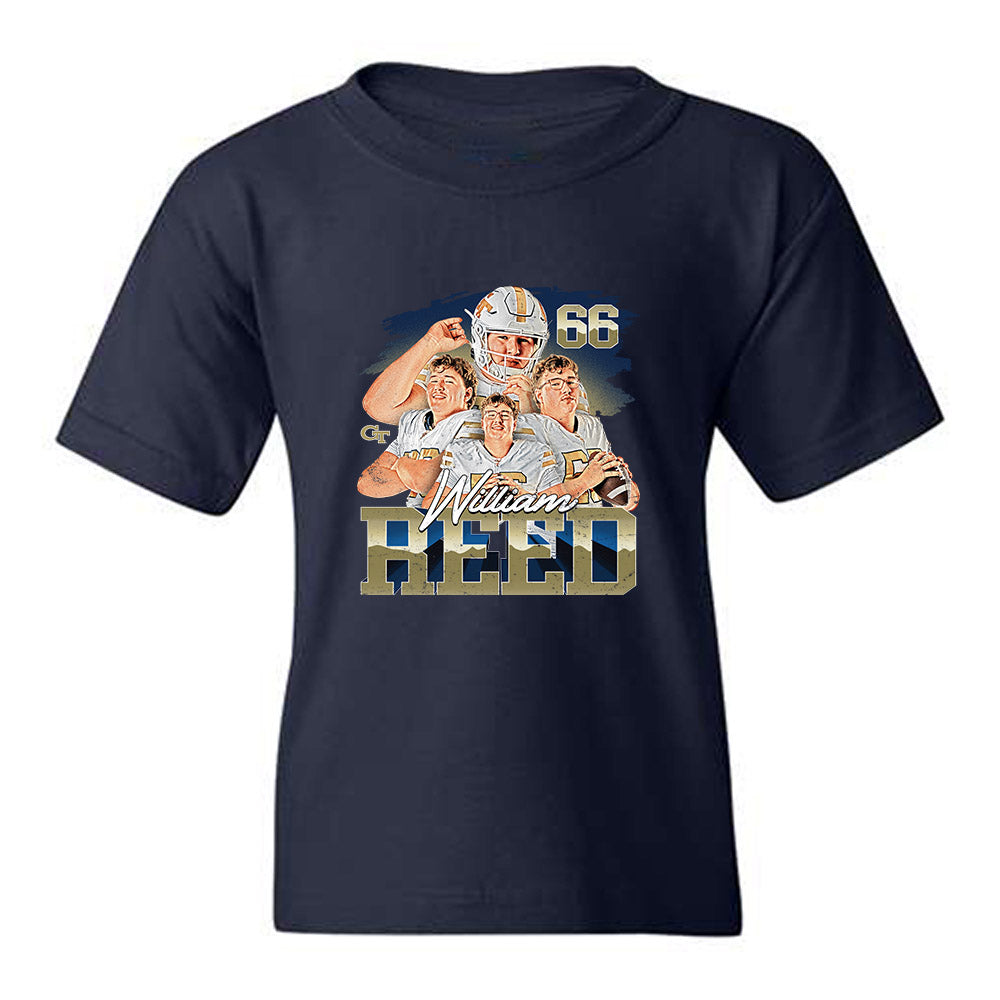 Georgia Tech - NCAA Football : William Reed - Collage Youth T-Shirt-0