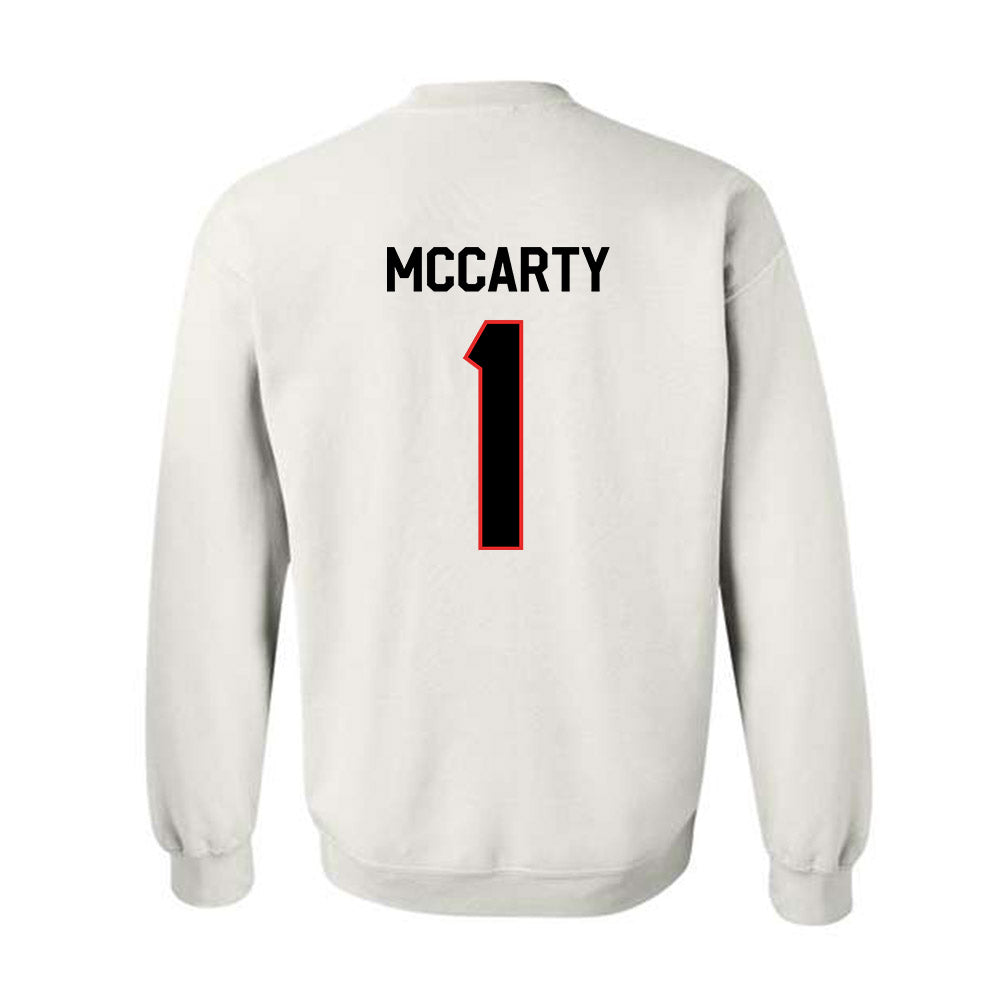 Texas Tech - NCAA Football : AJ McCarty - Classic Shersey Crewneck Sweatshirt-1