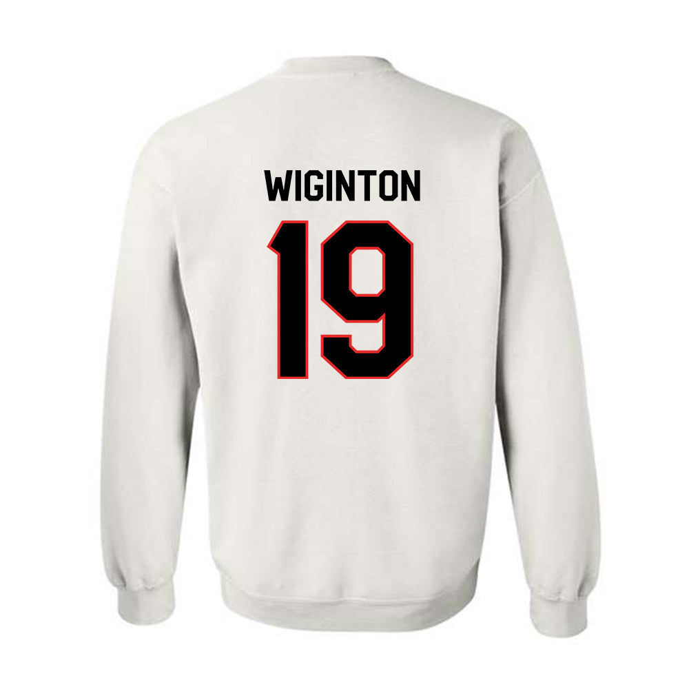 Texas Tech - NCAA Football : Haydon Wiginton - Classic Shersey Crewneck Sweatshirt-1