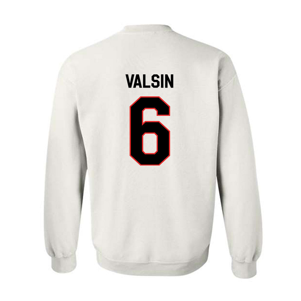 Texas Tech - NCAA Football : Kelby Valsin - Classic Shersey Crewneck Sweatshirt-1