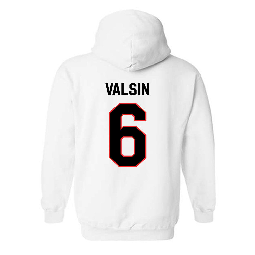 Texas Tech - NCAA Football : Kelby Valsin - Classic Shersey Hooded Sweatshirt-1