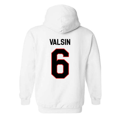 Texas Tech - NCAA Football : Kelby Valsin - Classic Shersey Hooded Sweatshirt-1