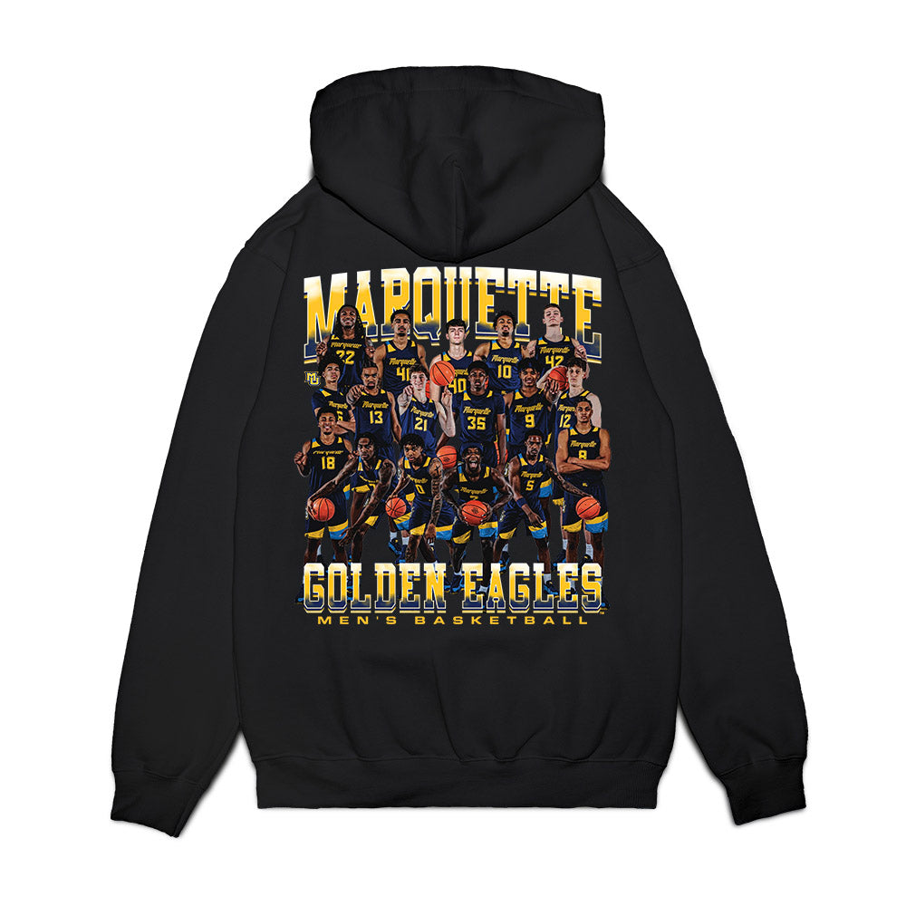 Marquette - NCAA Men's Basketball : - Team Collage Premium Hooded Sweatshirt-1