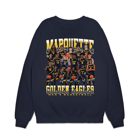 Marquette - NCAA Men's Basketball : - Team Collage Premium Crewneck Sweatshirt-0