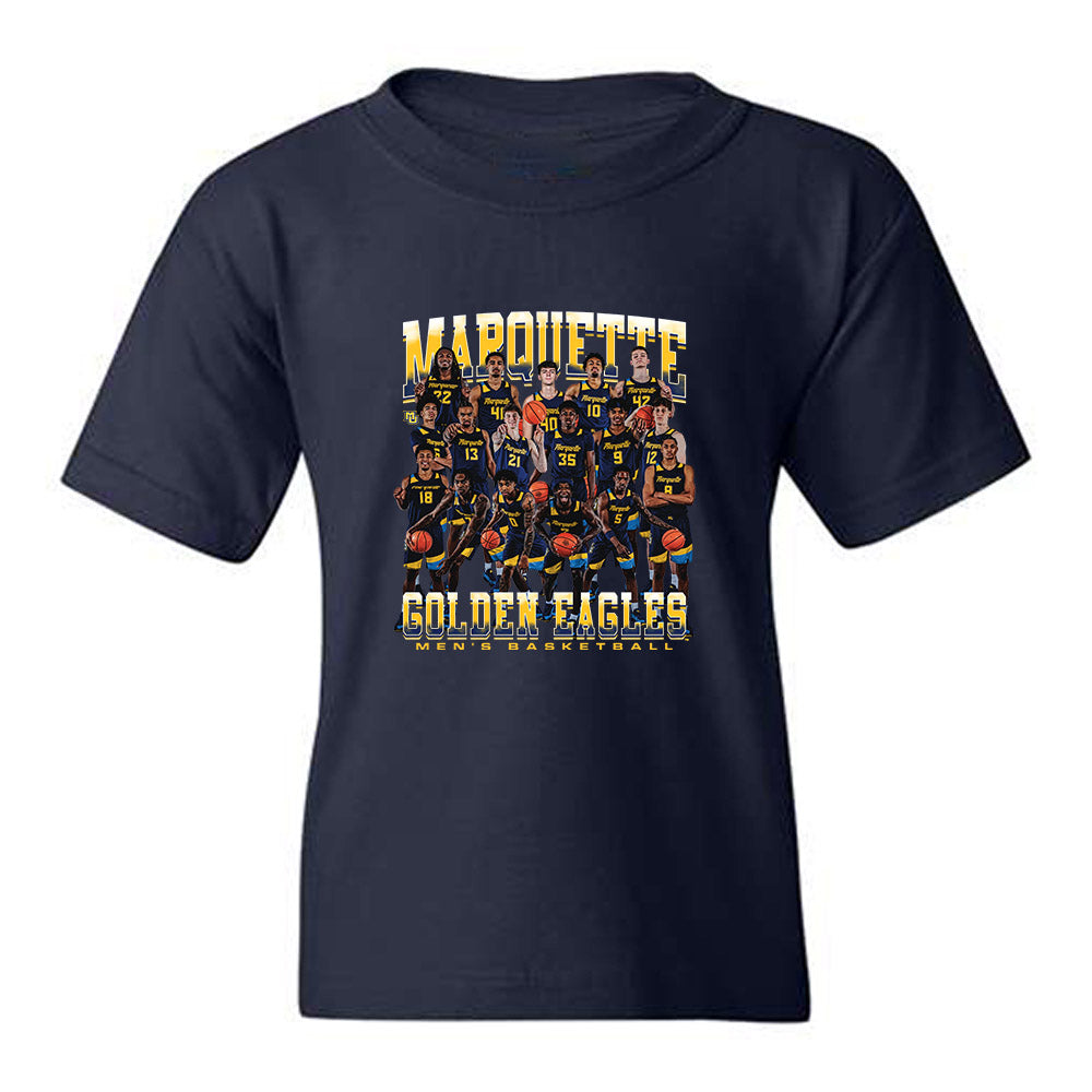 Marquette - NCAA Men's Basketball : - Team Collage Youth T-Shirt-0
