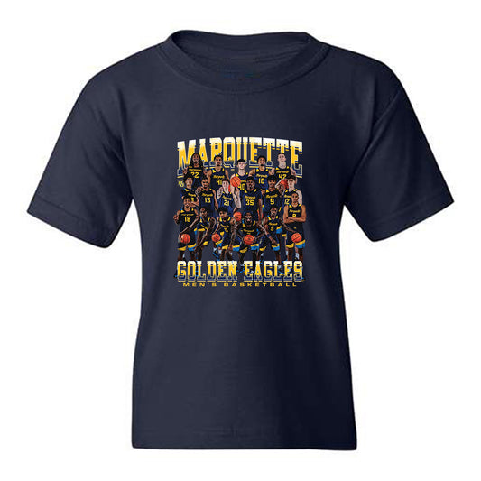 Marquette - NCAA Men's Basketball : - Team Collage Youth T-Shirt-0