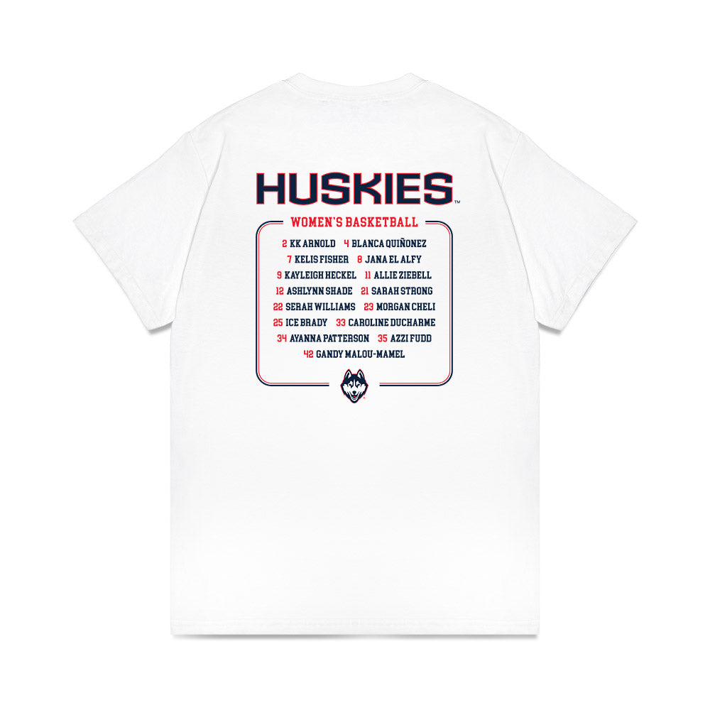 UConn - NCAA Women's Basketball : - Roster Comfort Colors T-Shirt-1