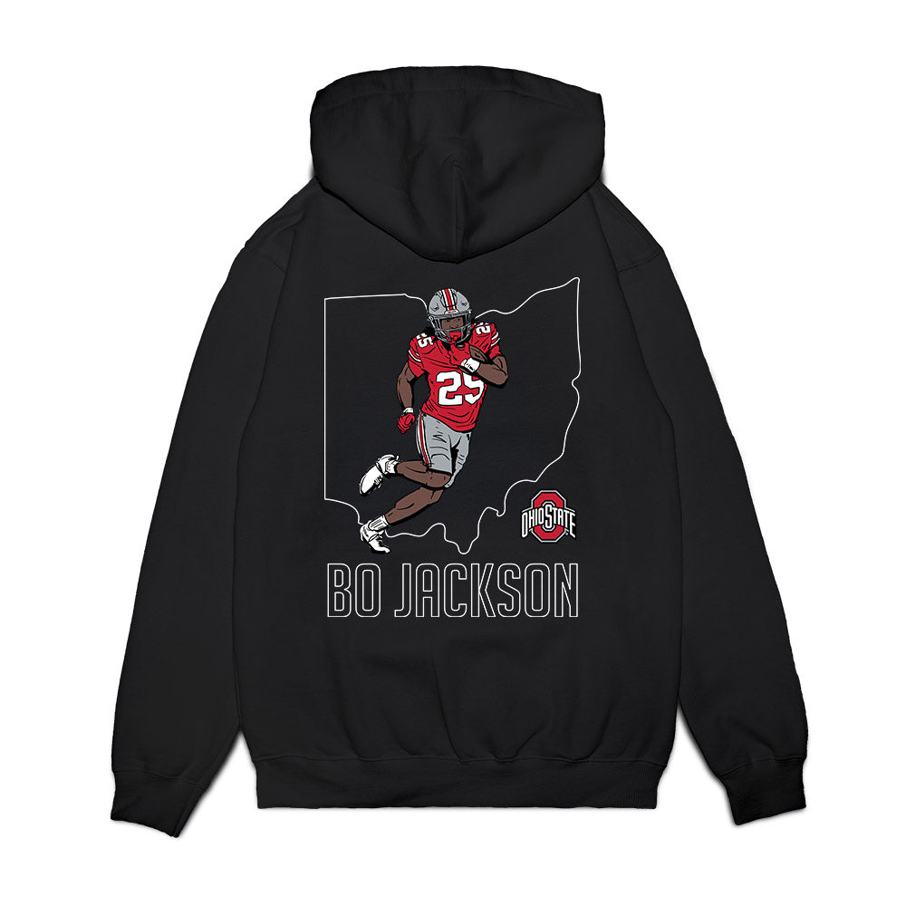Ohio State - NCAA Football : Bo Jackson - Premium Hooded Sweatshirt-1