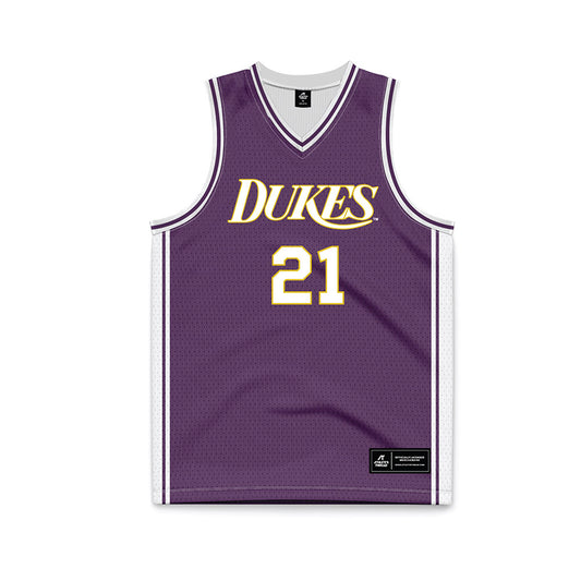 JMU - NCAA Women's Basketball : Zakiya Stephenson - Vintage Dukes Basketball Jersey-0