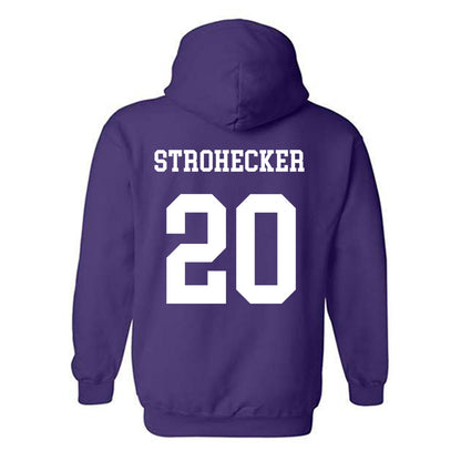 JMU - NCAA Baseball : Jonathan Strohecker - Vintage Dukes Hooded Sweatshirt-1