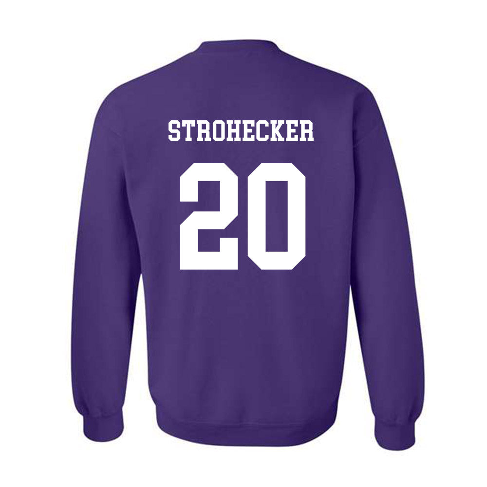JMU - NCAA Baseball : Jonathan Strohecker - Vintage Dukes Crewneck Sweatshirt-1