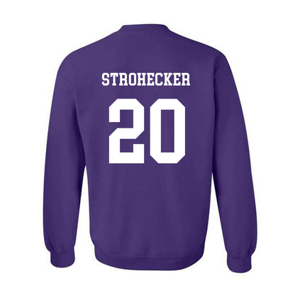JMU - NCAA Baseball : Jonathan Strohecker - Vintage Dukes Crewneck Sweatshirt-1
