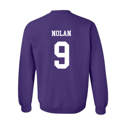 JMU - NCAA Baseball : Isaiah Nolan - Vintage Dukes Crewneck Sweatshirt-1
