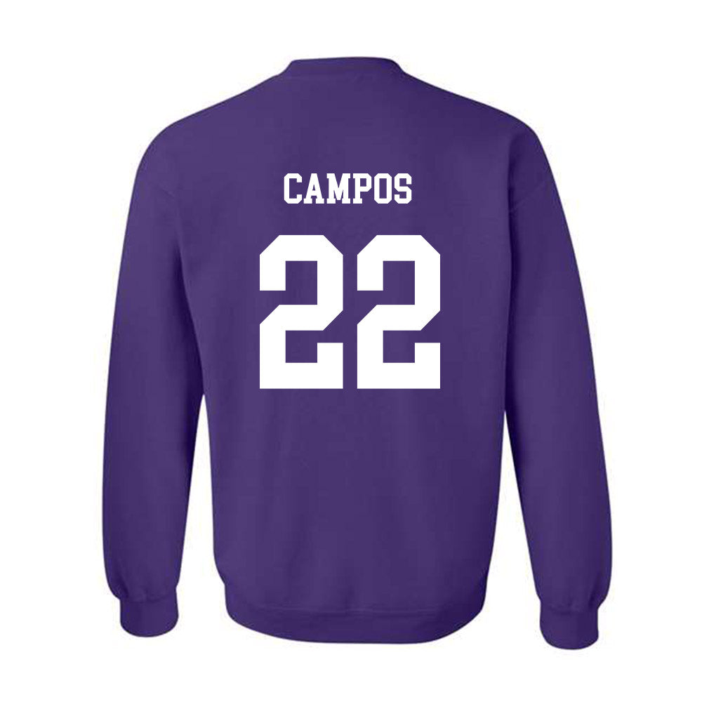 JMU - NCAA Baseball : Trey Campos - Vintage Dukes Crewneck Sweatshirt-1