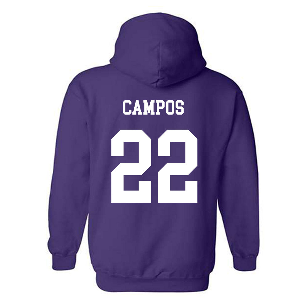 JMU - NCAA Baseball : Trey Campos - Vintage Dukes Hooded Sweatshirt-1