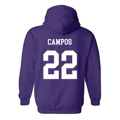 JMU - NCAA Baseball : Trey Campos - Vintage Dukes Hooded Sweatshirt-1