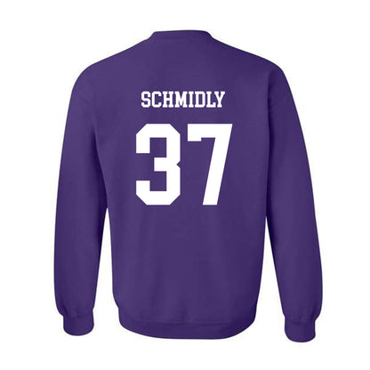 JMU - NCAA Baseball : Ike Schmidly - Vintage Dukes Crewneck Sweatshirt-1