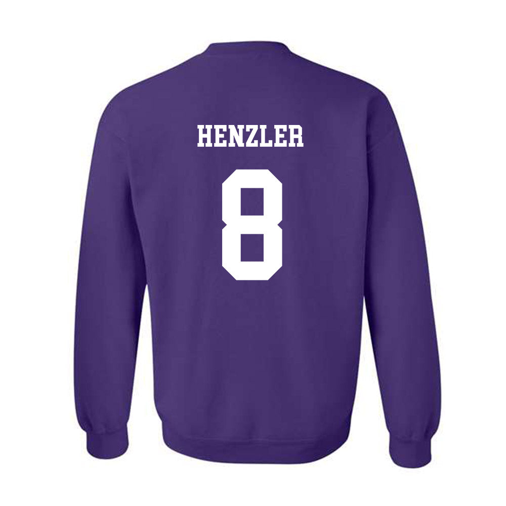 JMU - NCAA Softball : Bella Henzler - Vintage Dukes Crewneck Sweatshirt-1