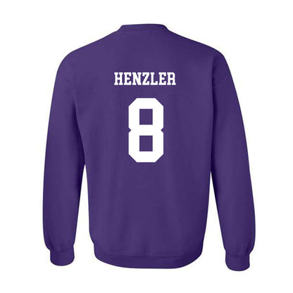 JMU - NCAA Softball : Bella Henzler - Vintage Dukes Crewneck Sweatshirt-1