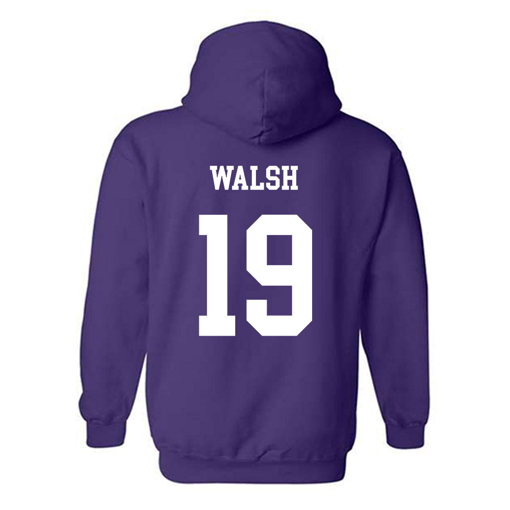 JMU - NCAA Men's Soccer : Ryan Walsh - Vintage Dukes Hooded Sweatshirt-1