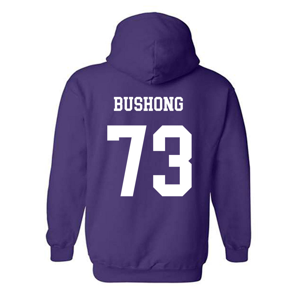 JMU - NCAA Football : Evan Bushong - Vintage Dukes Hooded Sweatshirt-1
