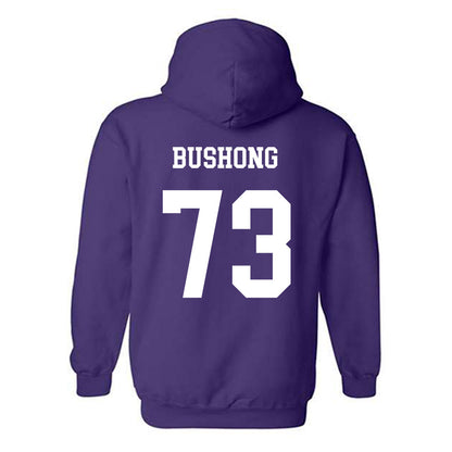 JMU - NCAA Football : Evan Bushong - Vintage Dukes Hooded Sweatshirt-1
