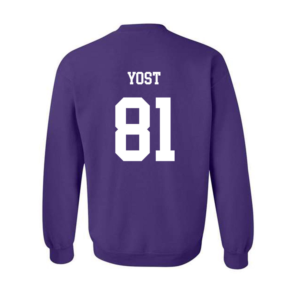 JMU - NCAA Football : Sue Yost - Vintage Dukes Crewneck Sweatshirt-1