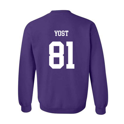JMU - NCAA Football : Sue Yost - Vintage Dukes Crewneck Sweatshirt-1