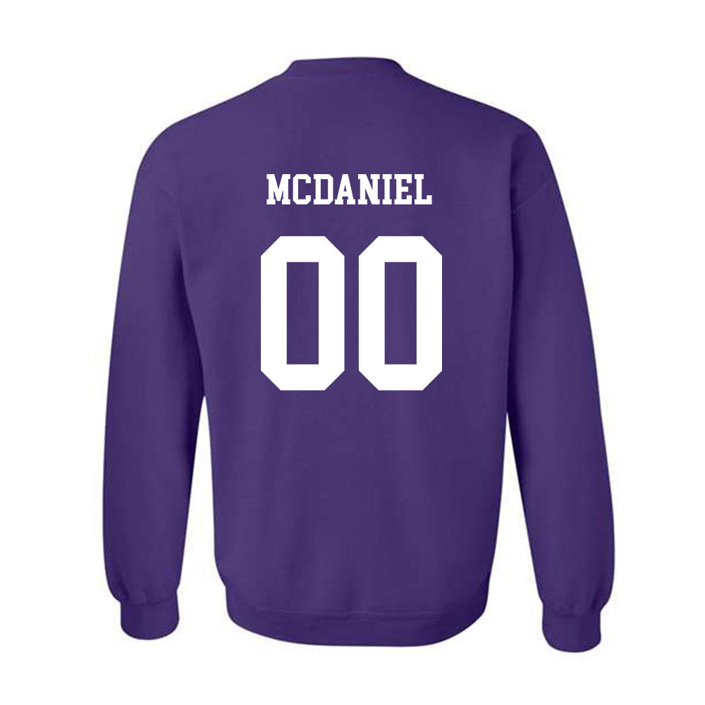 JMU - NCAA Women's Basketball : Peyton McDaniel - Vintage Dukes Crewneck Sweatshirt-1