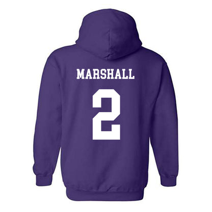 JMU - NCAA Women's Basketball : Kylie Marshall - Vintage Dukes Hooded Sweatshirt-1