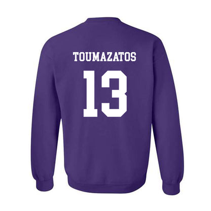 JMU - NCAA Women's Volleyball : Ana Toumazatos - Vintage Dukes Crewneck Sweatshirt-1