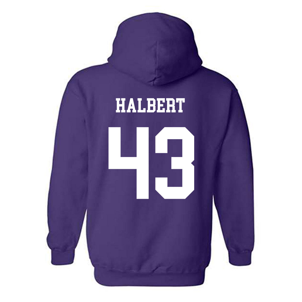 JMU - NCAA Football : Miles Halbert - Vintage Dukes Hooded Sweatshirt-1