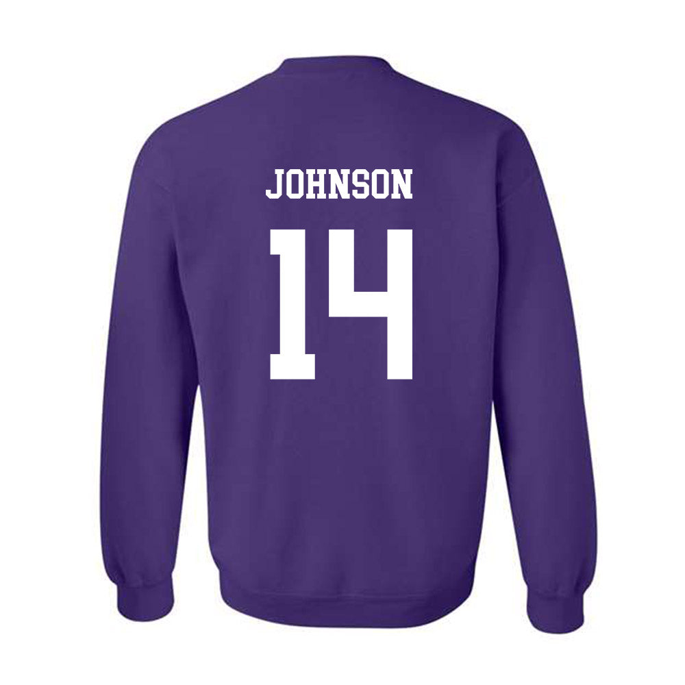 JMU - NCAA Softball : Taylor Johnson - Vintage Dukes Crewneck Sweatshirt-1